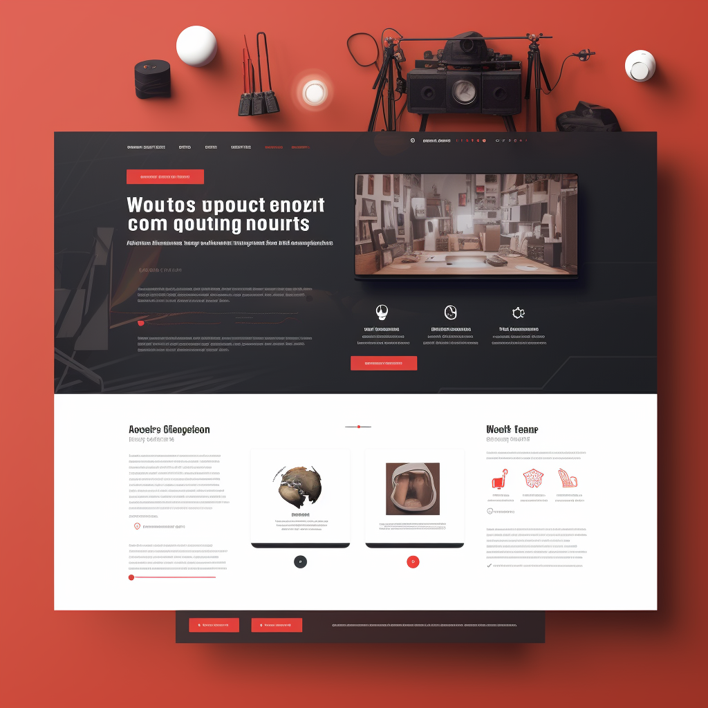 Web Mockup Design for Educational YouTube and Filmmaking Course