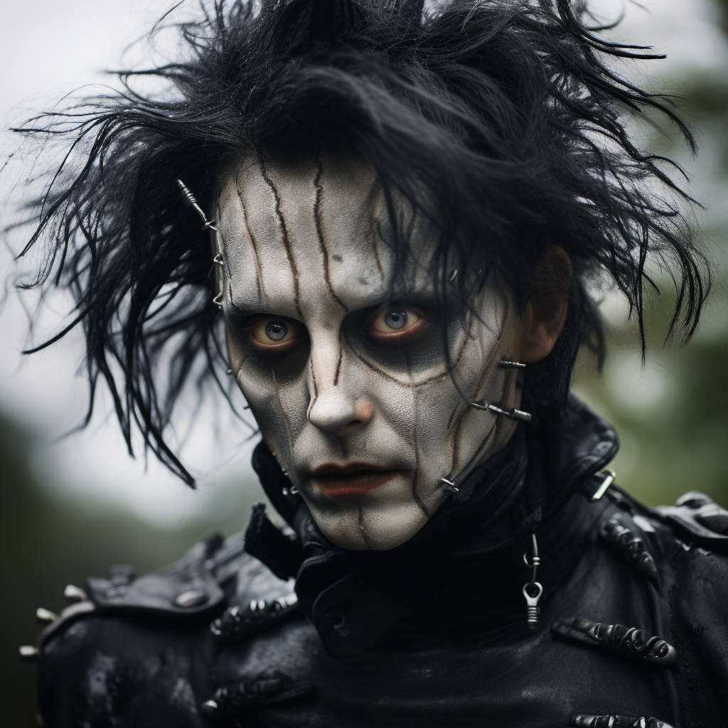 Ultra Realistic Side Face of Edward Scissorhands