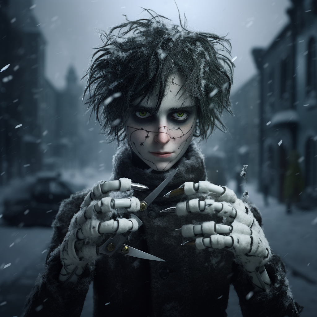 Edward Scissors in Tim Burton Style  ?