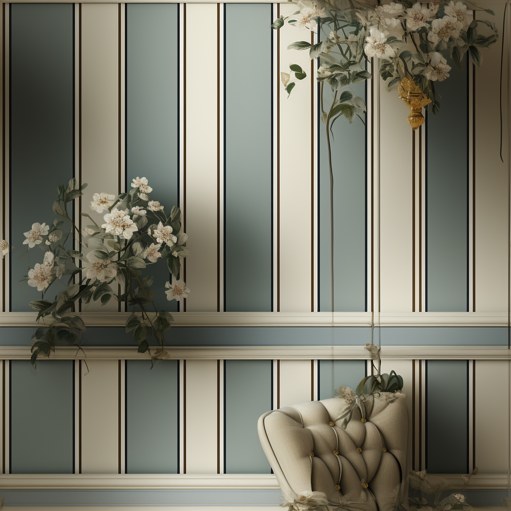 Edwardian Style Vertical Stripes Prompt Image