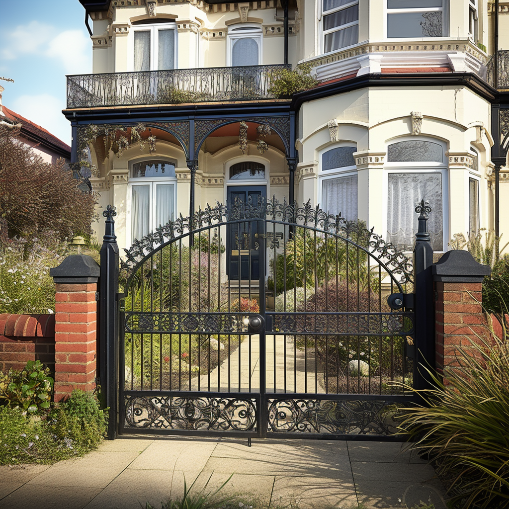 Edwardian front garden and end-of-terrace house