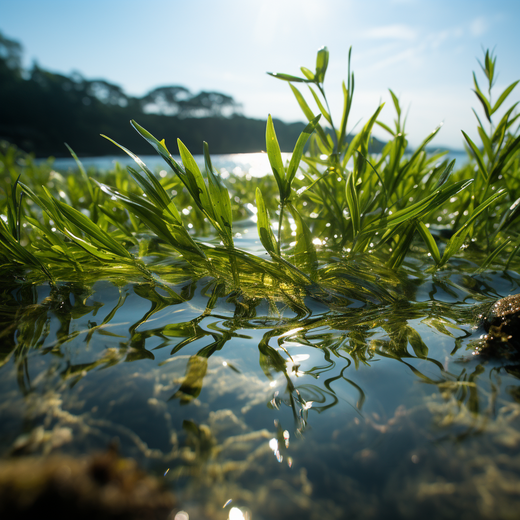 Beautiful eelgrass at low tide