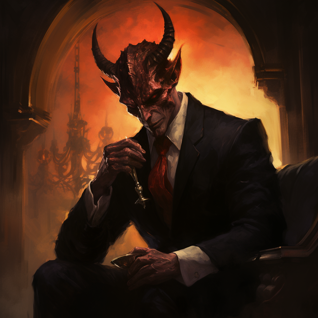 Eerie and Elegant Men Demon