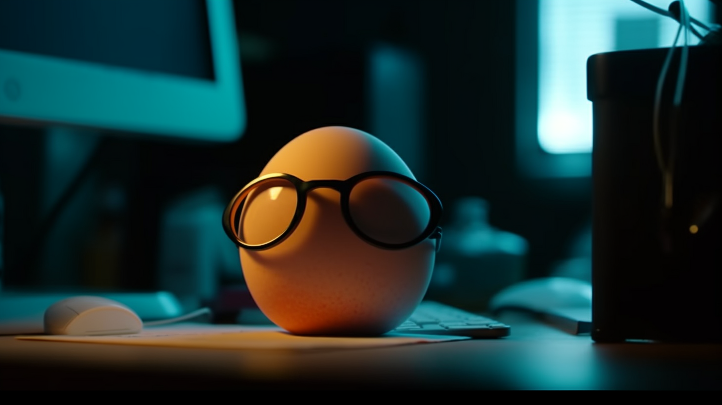 Egg coding website on a computer