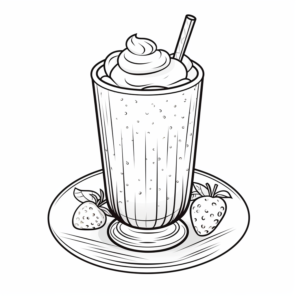 Coloring page of eggnog with cinnamon whipcream