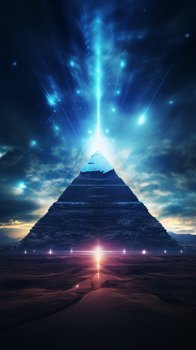 Pyramids of Egypt with Energy Waves