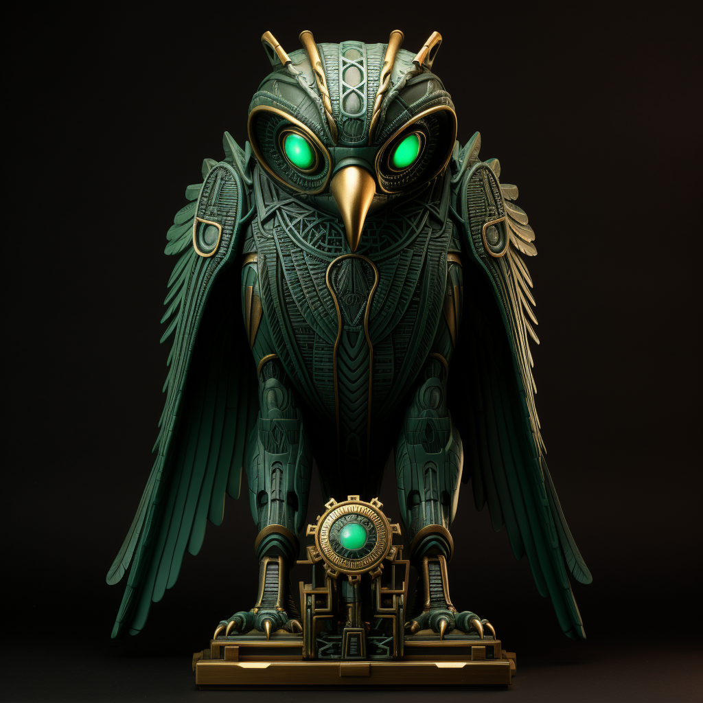 Dark and Ominous Egyptian Bird Statue