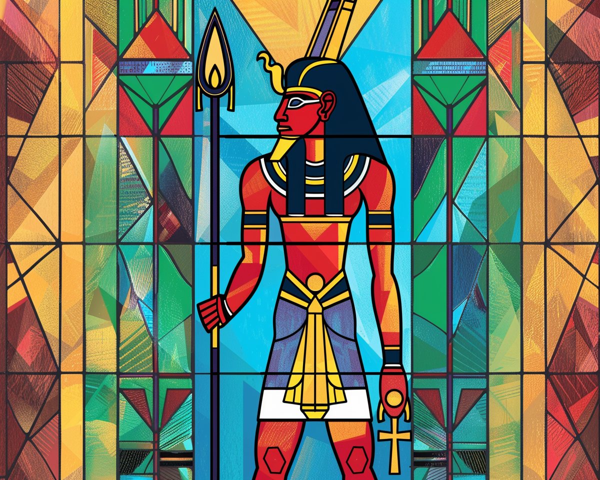 Egyptian God Ra Line Drawing