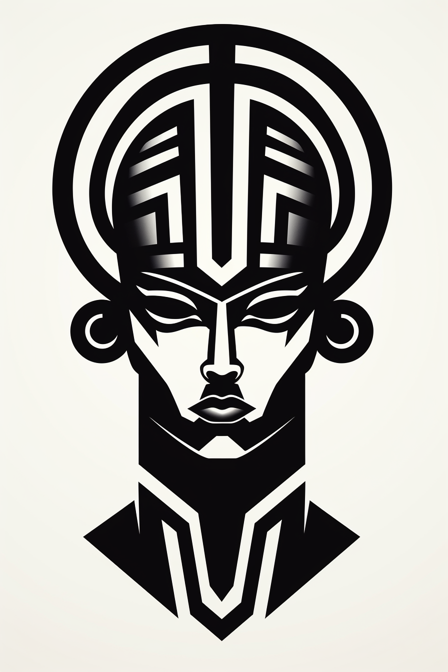 Ancient Egyptian logo design on white background