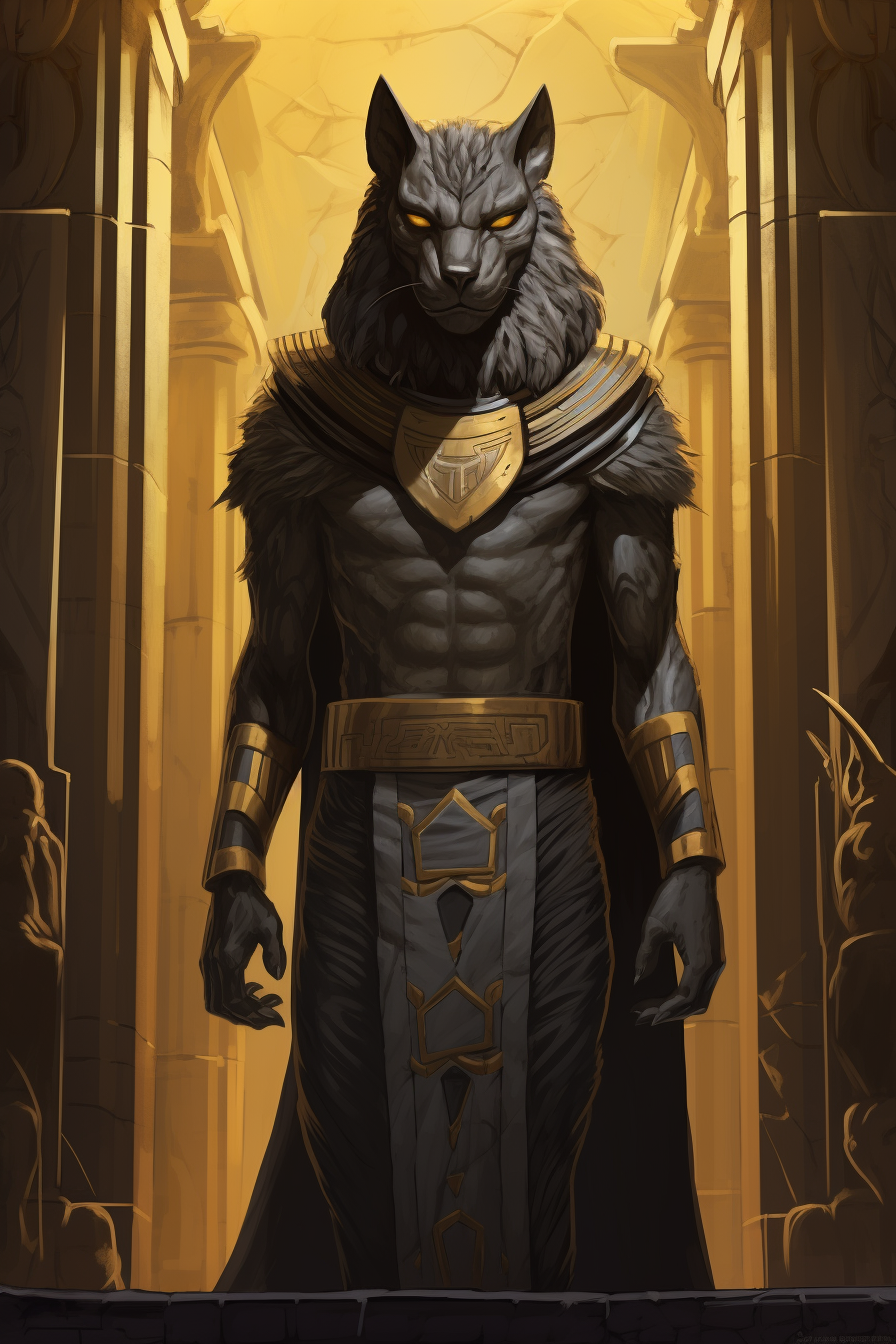 Egyptian Temple Guardian Full Body