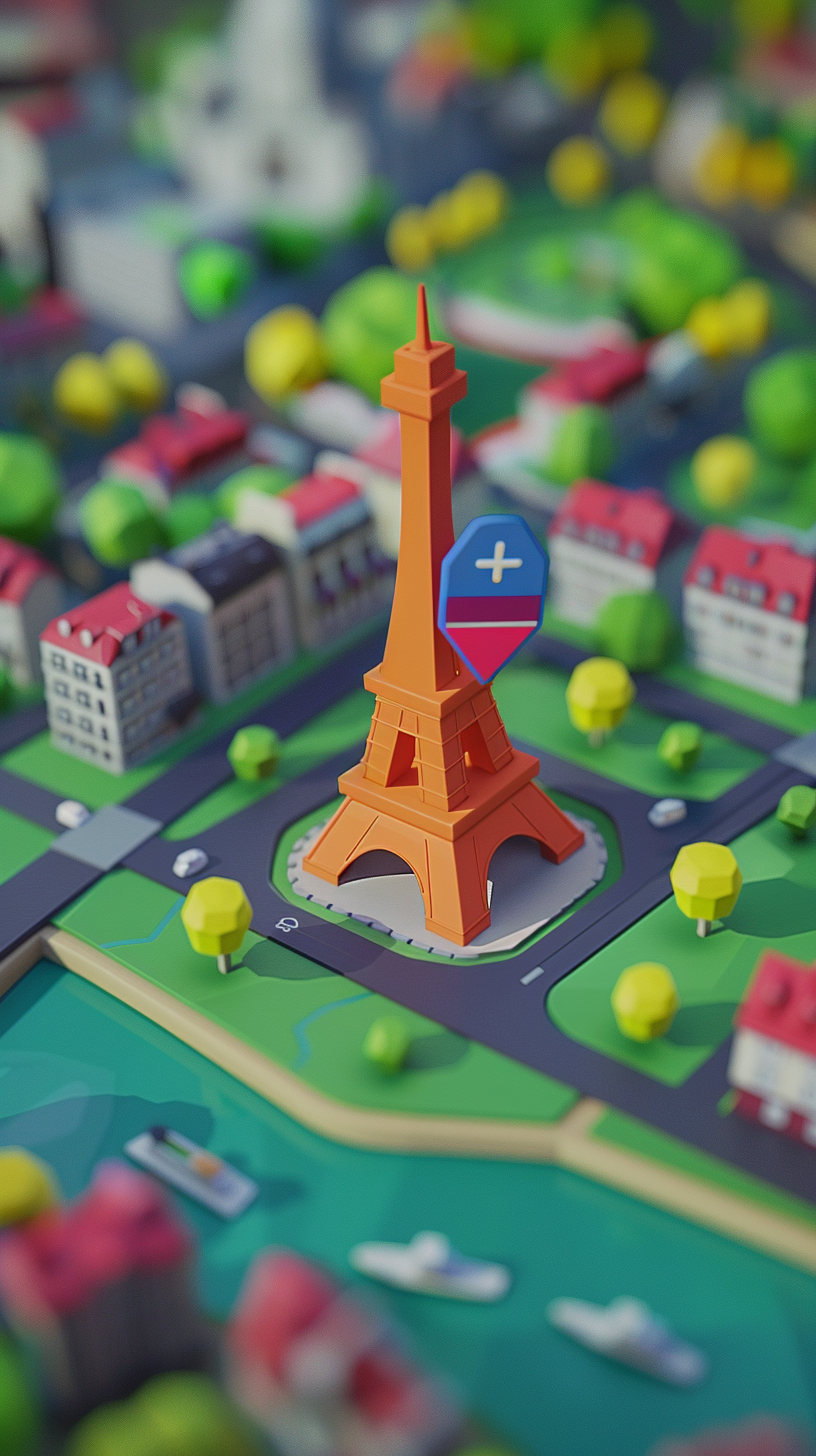 Eifel Tower Board Game 3D Set