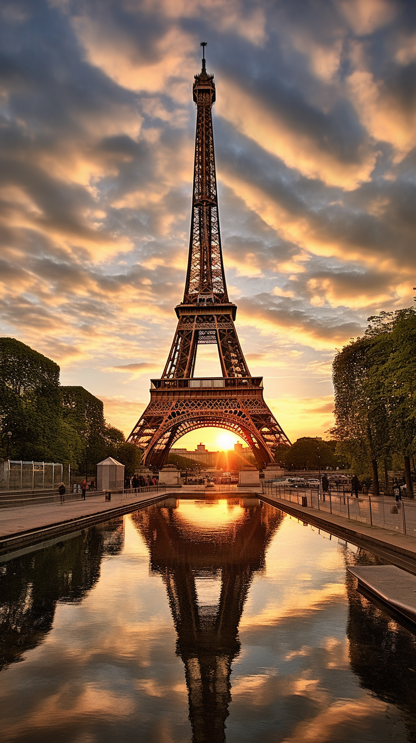 Beautiful Eiffel Tower in France