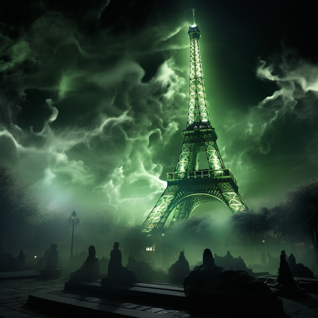 Spooky Halloween Eiffel Tower