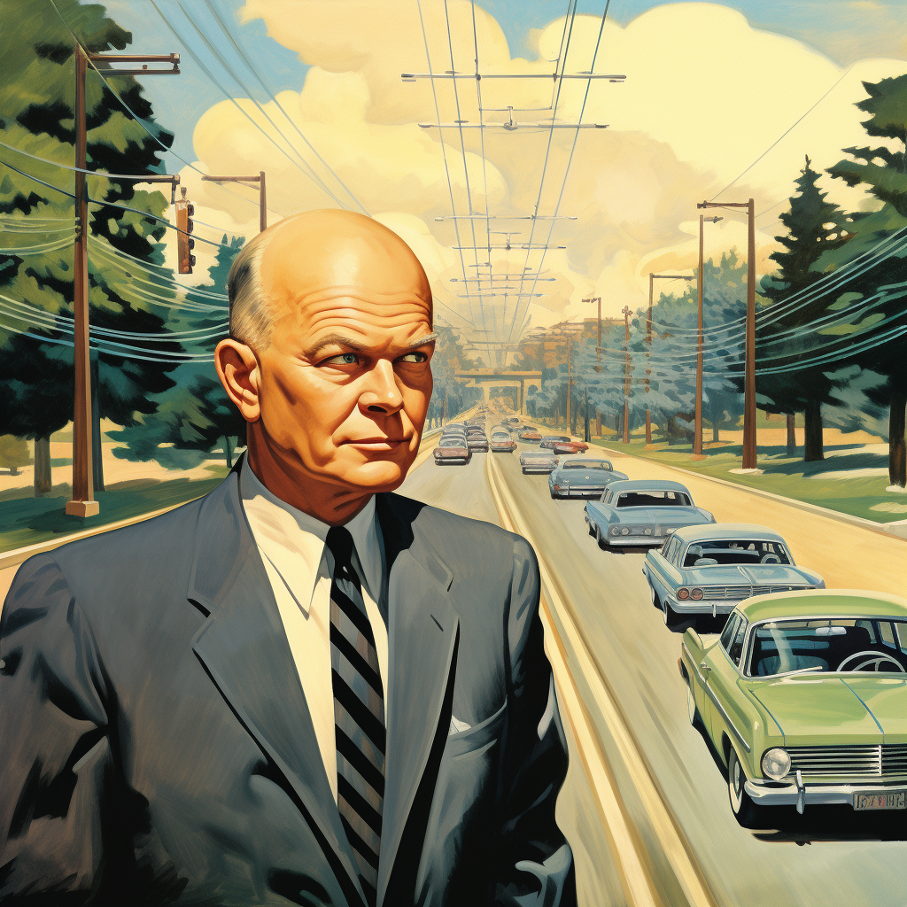 President Eisenhower with electric grid