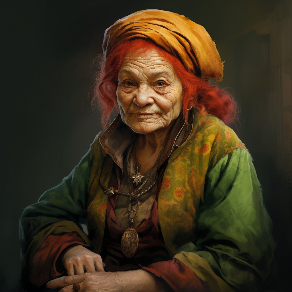 Dwarf with Red Hair in Fantasy Clothing