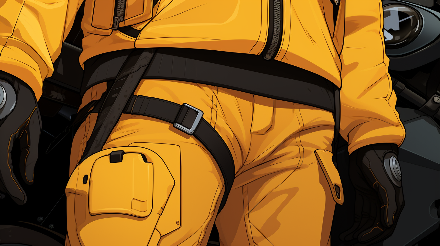 Electric Motorcycle Clothes Pockets Yellow Black Pants