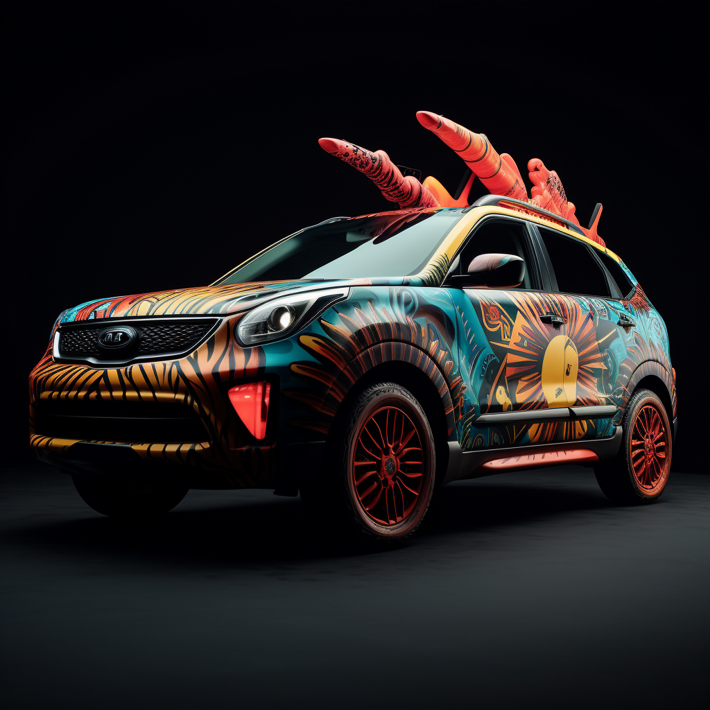 Electric SUV with Kaiju Theme