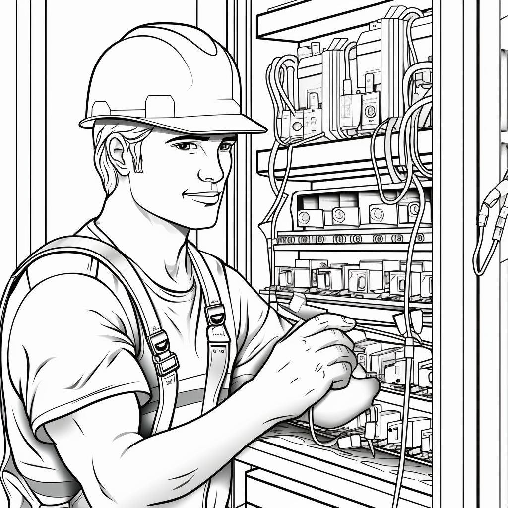 Electrician fitter illustration