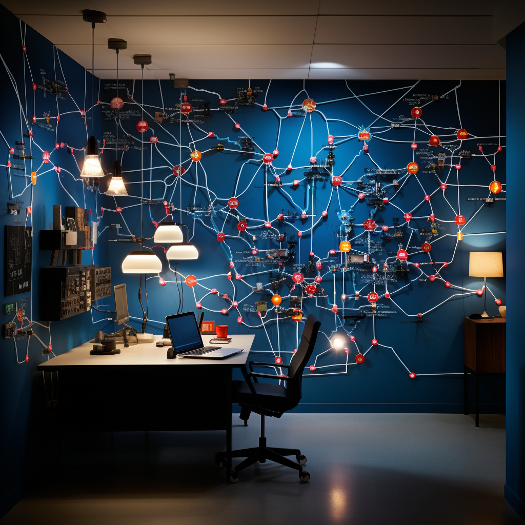 Office Electricity Network Planning Diagram