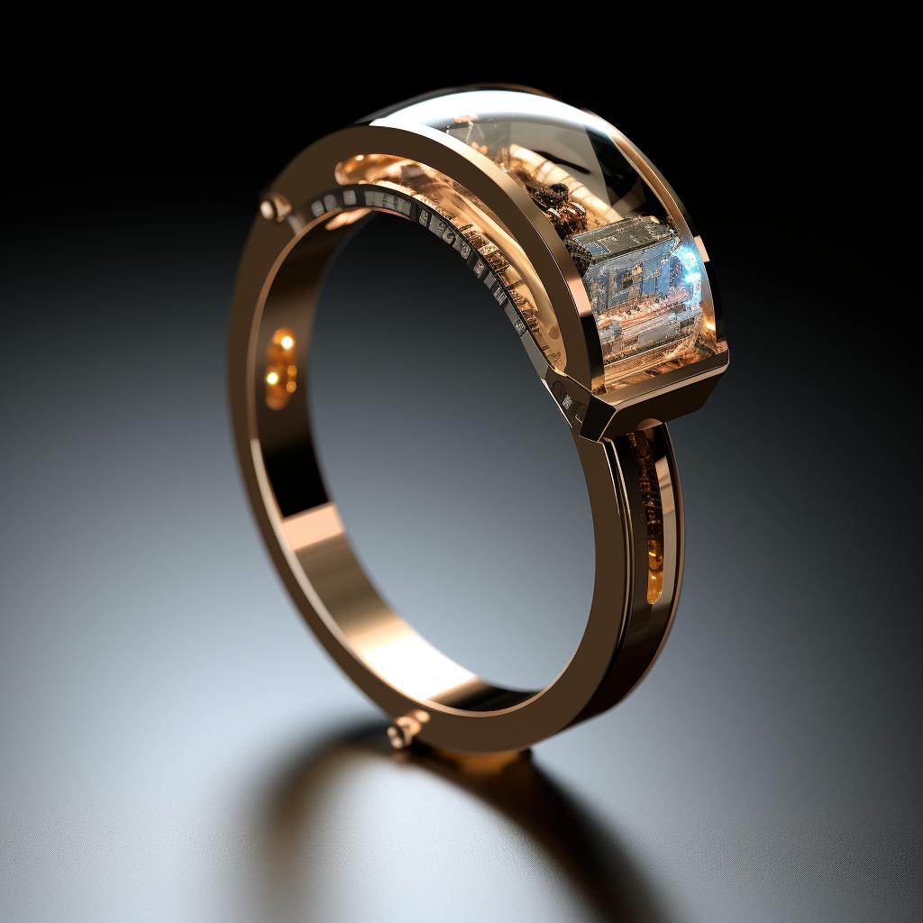 Stylish electronic emission capacity ring