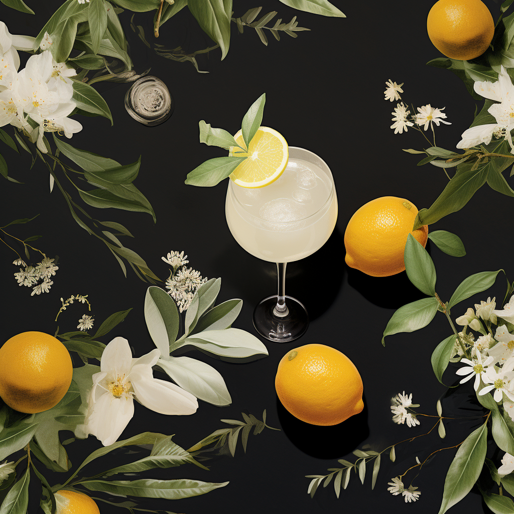 Elegant Gin Lemon Kumquat Tonka Bean Egg Wallpaper