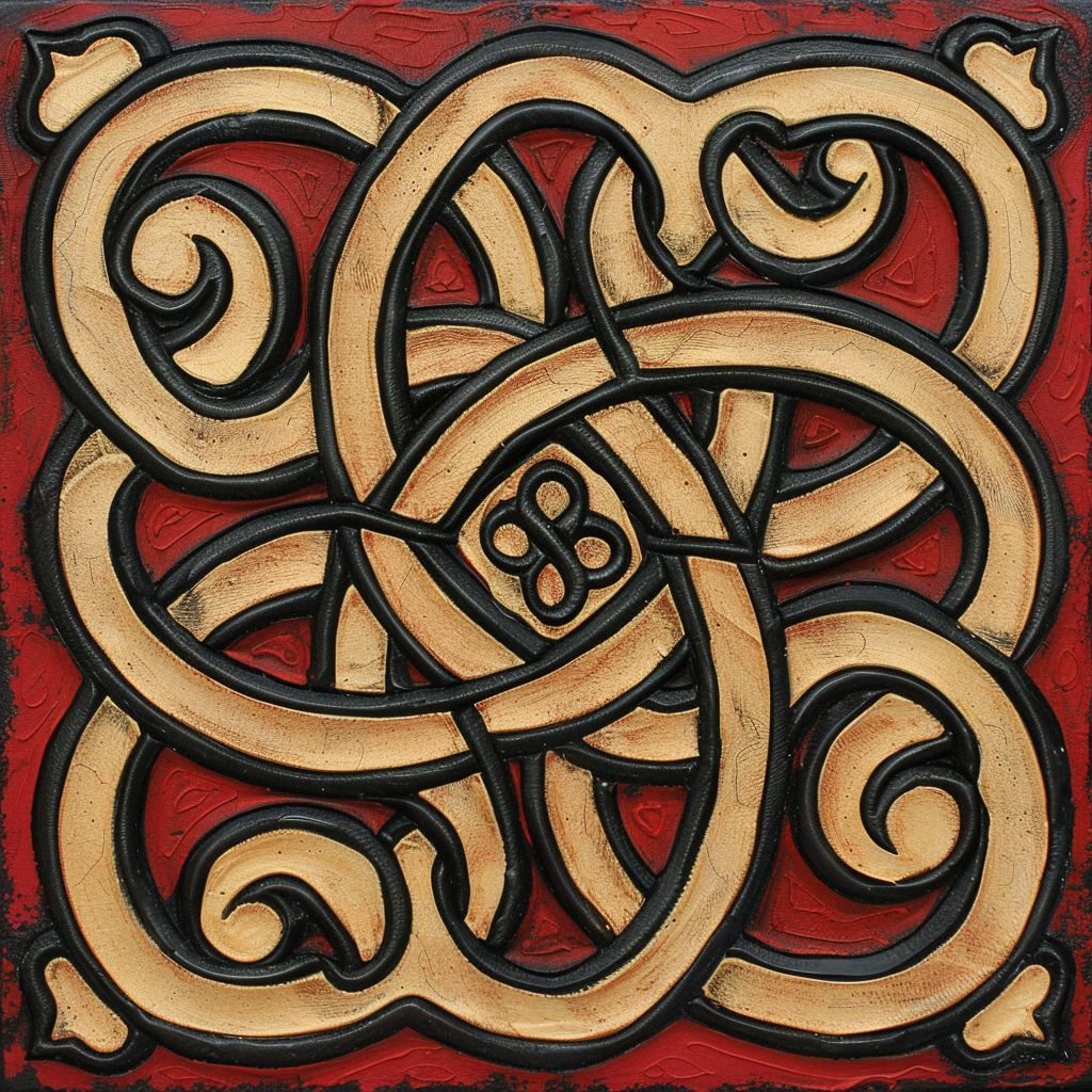 Modern abstract celtic tracery design