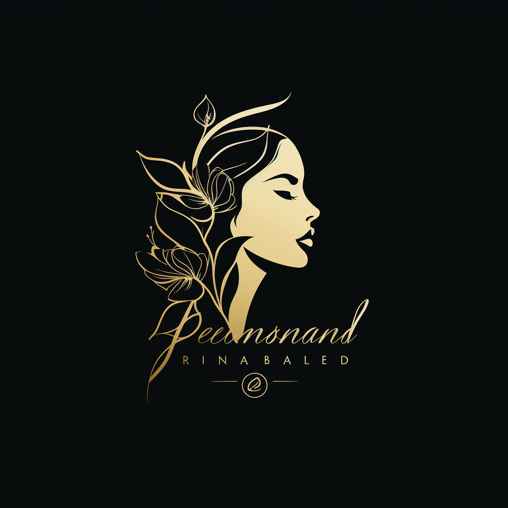 Perfume logo in black and gold