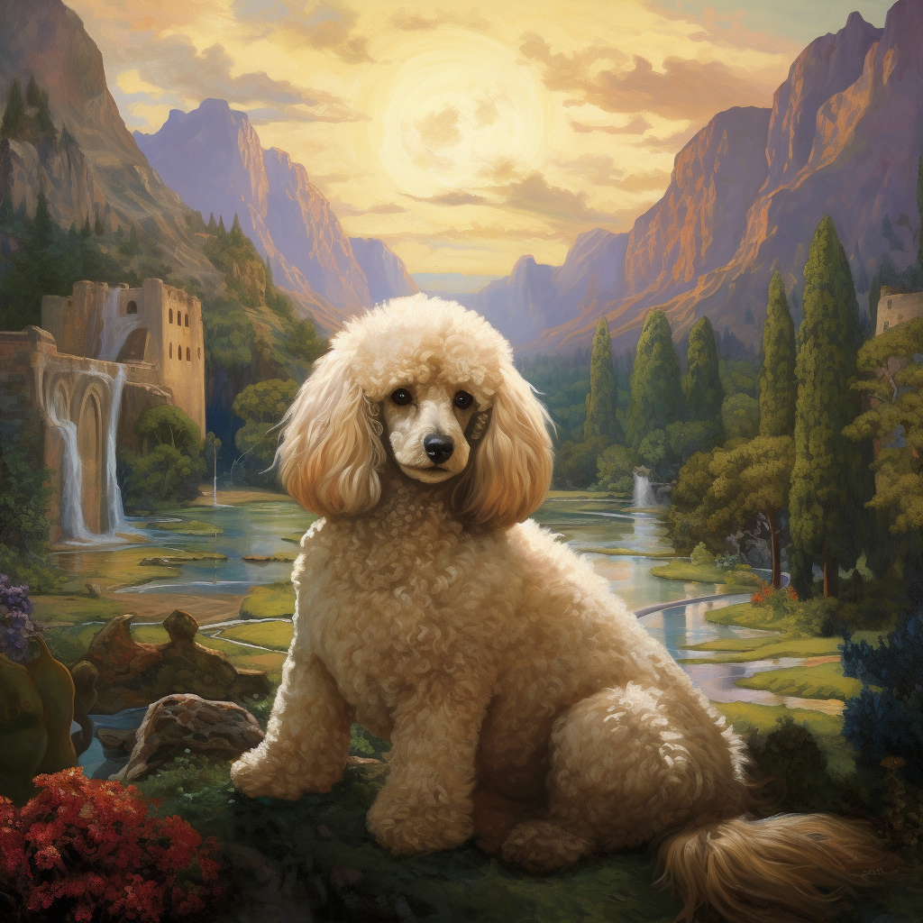 Elegant Canine Mona Lisa Artwork