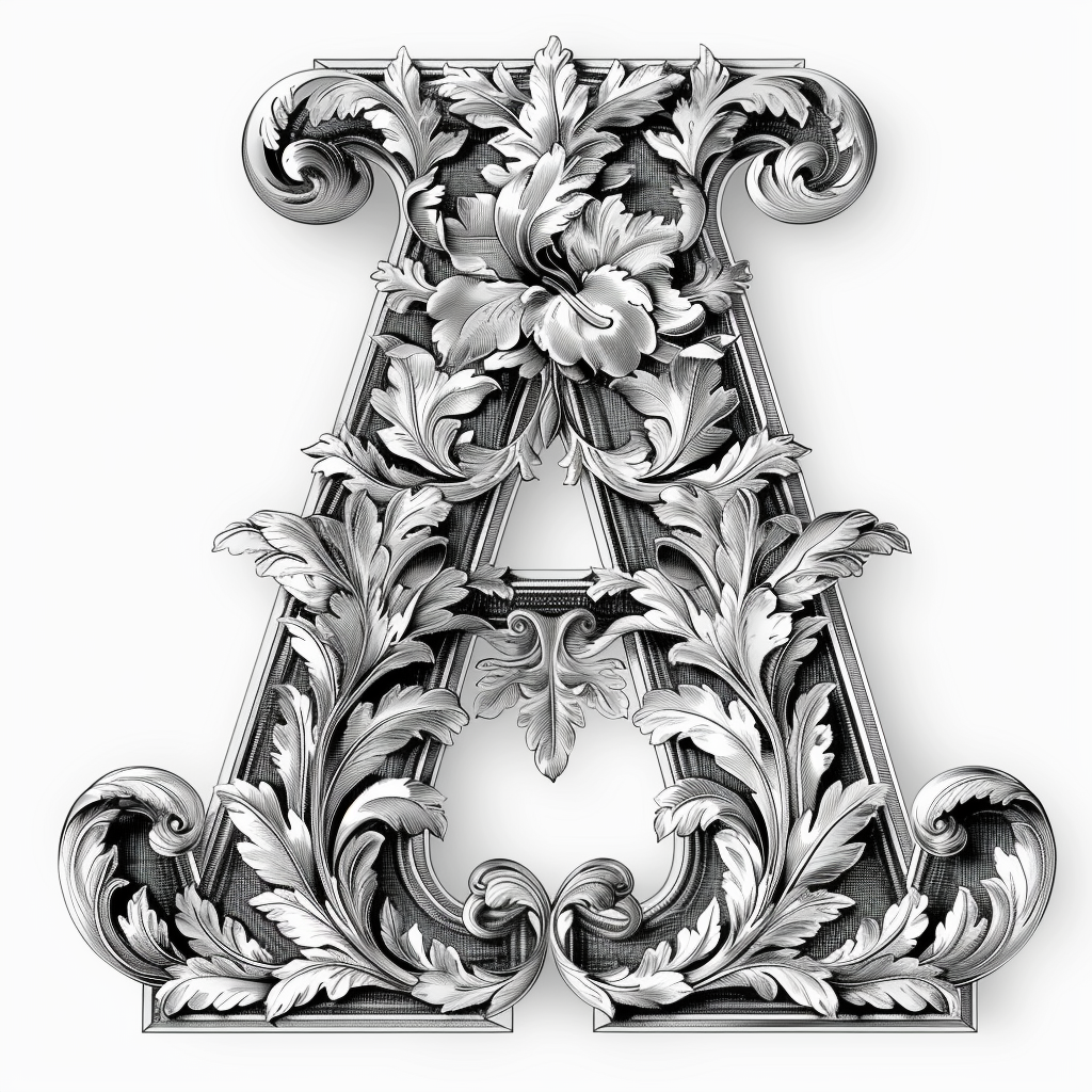 Elegant Baroque Capital Letter A Image