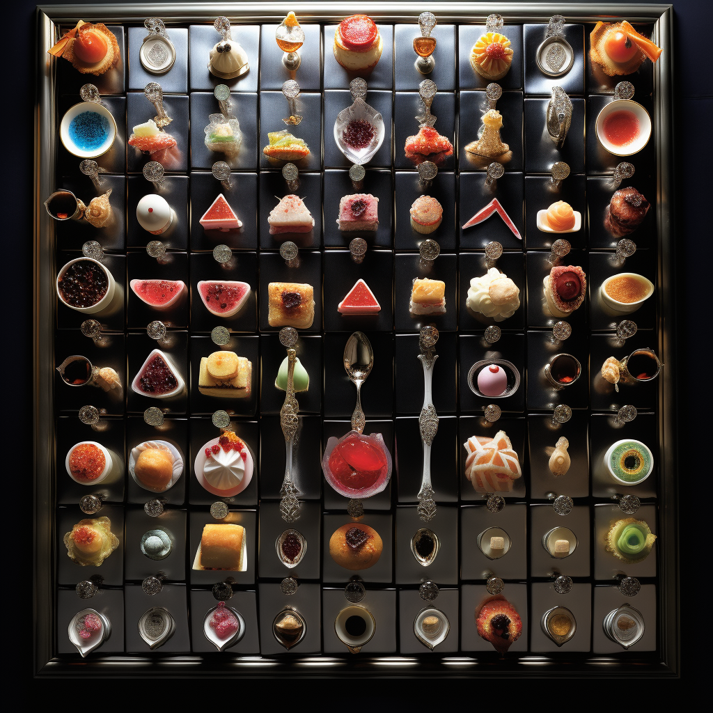 Exquisite Diamond Rank Food Display