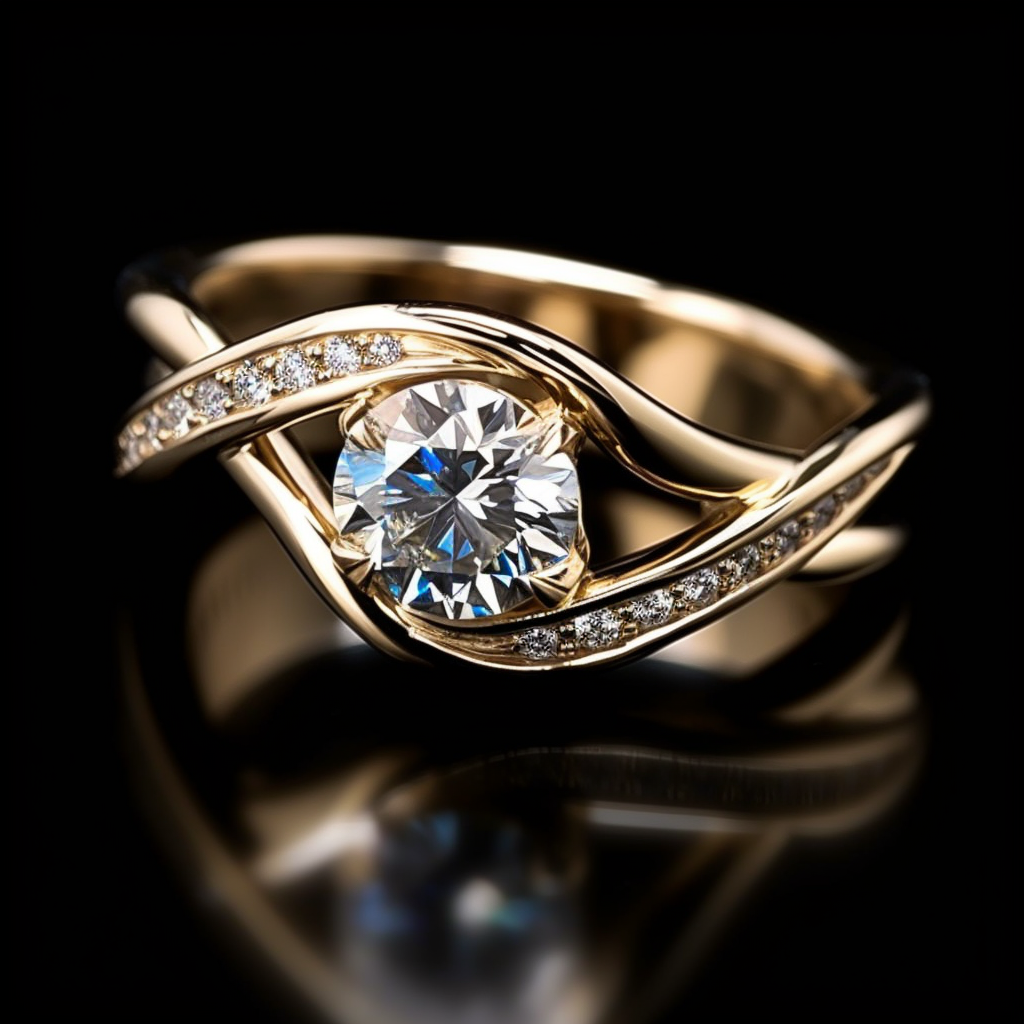 Elegant diamond ring with sophisticated design