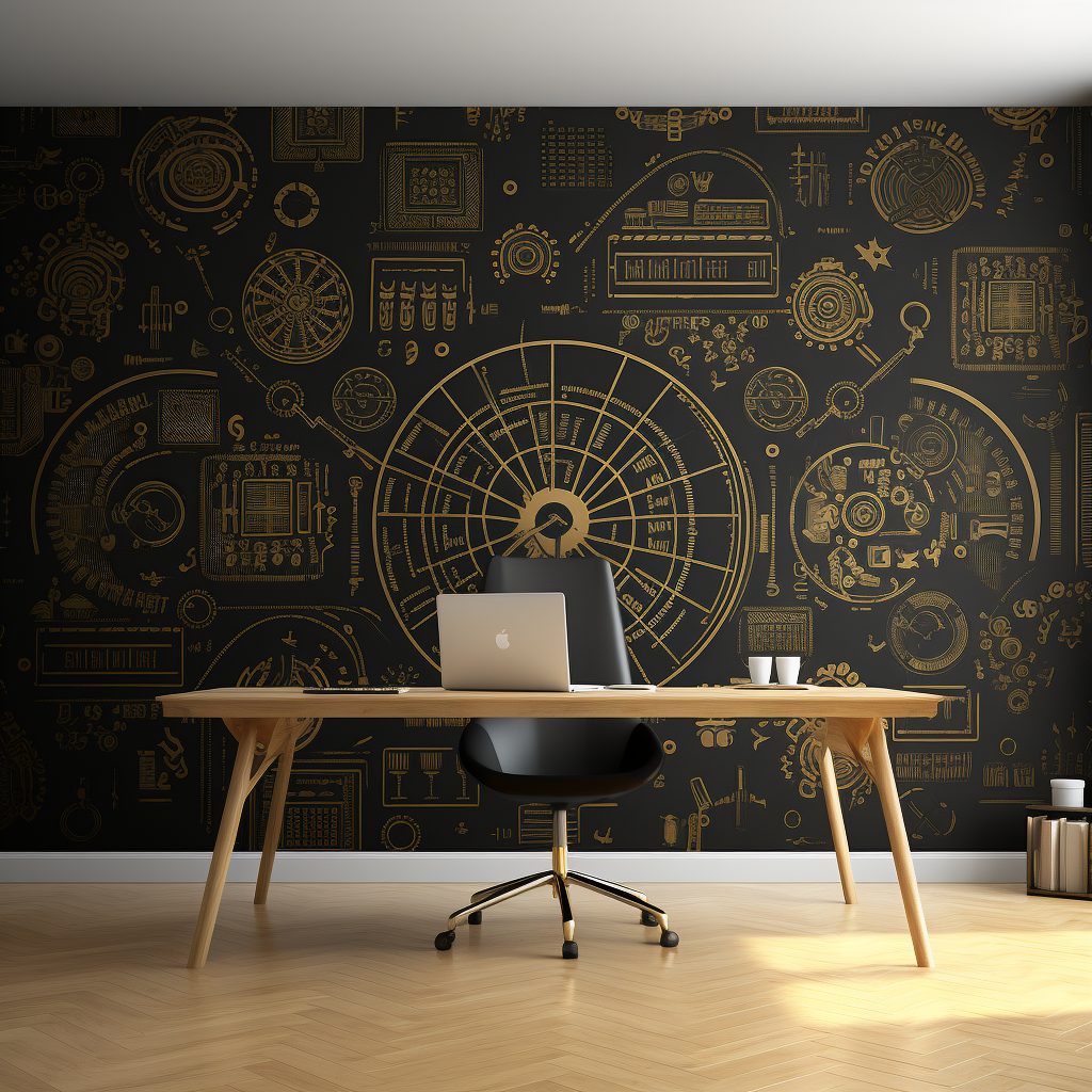 Finance Inspired Wallpaper with Black Background