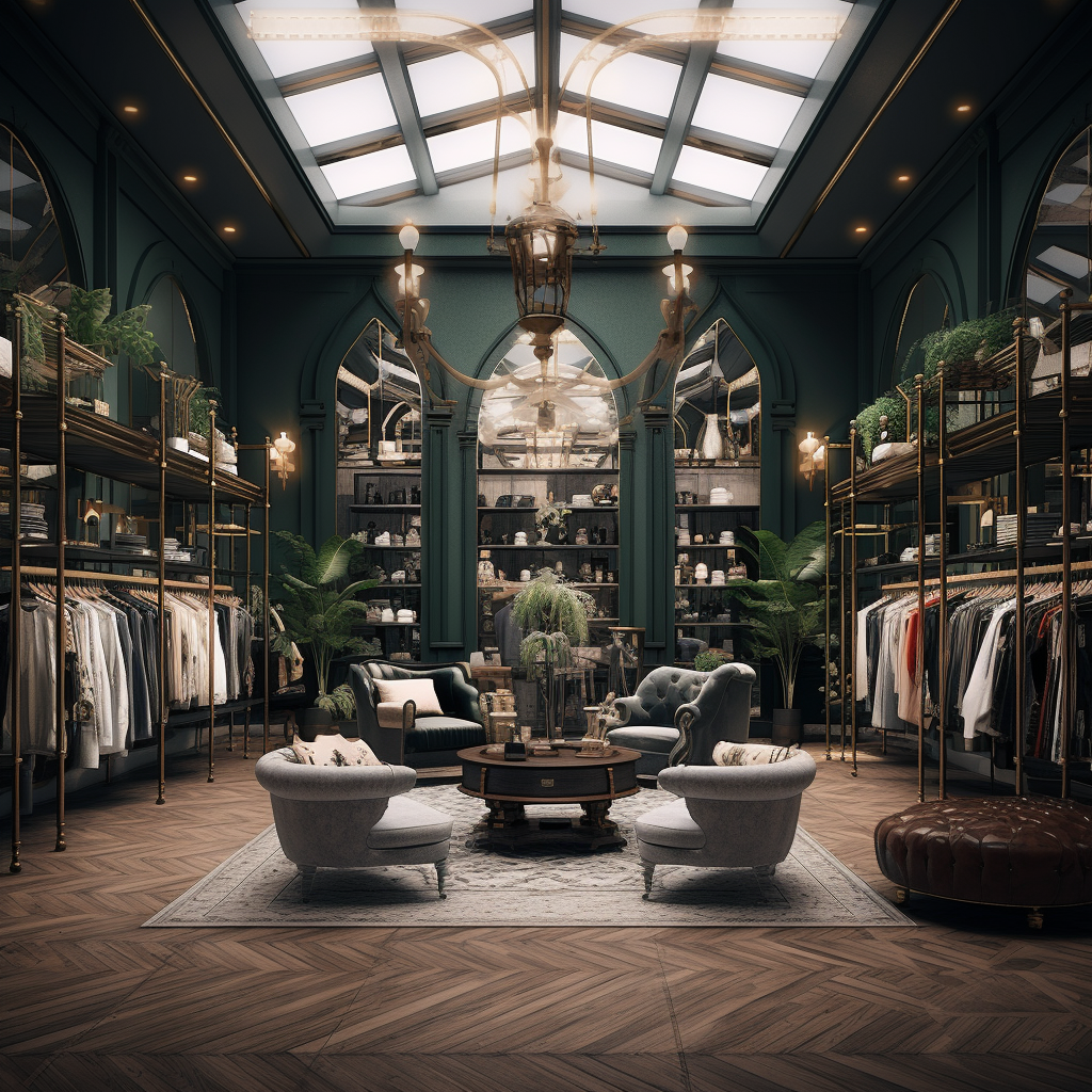 Stylish and enjoyable clothing store atmosphere