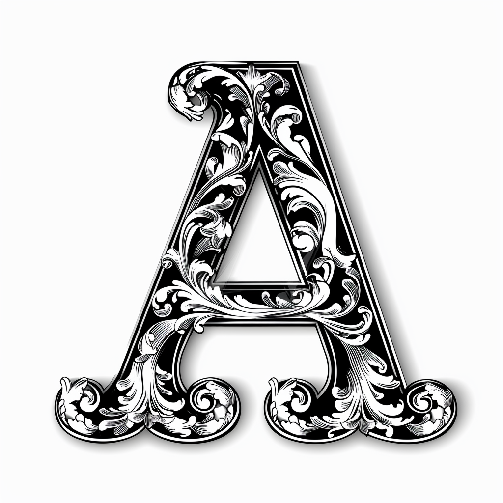 Decorated Baroque Letter A Design