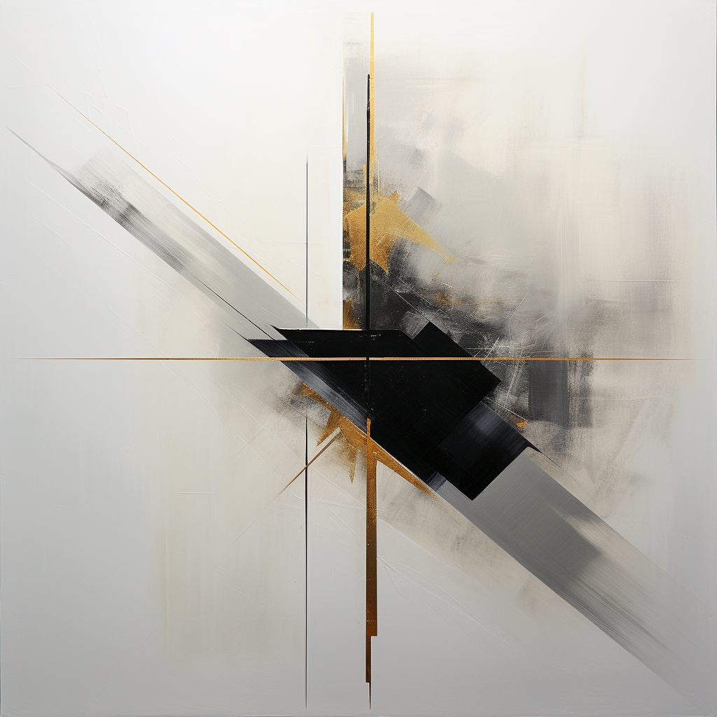 Elegant Geometric Oil Painting