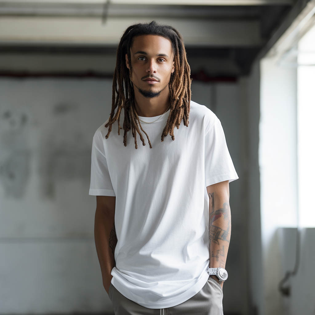 Stylish men's white plain t-shirt