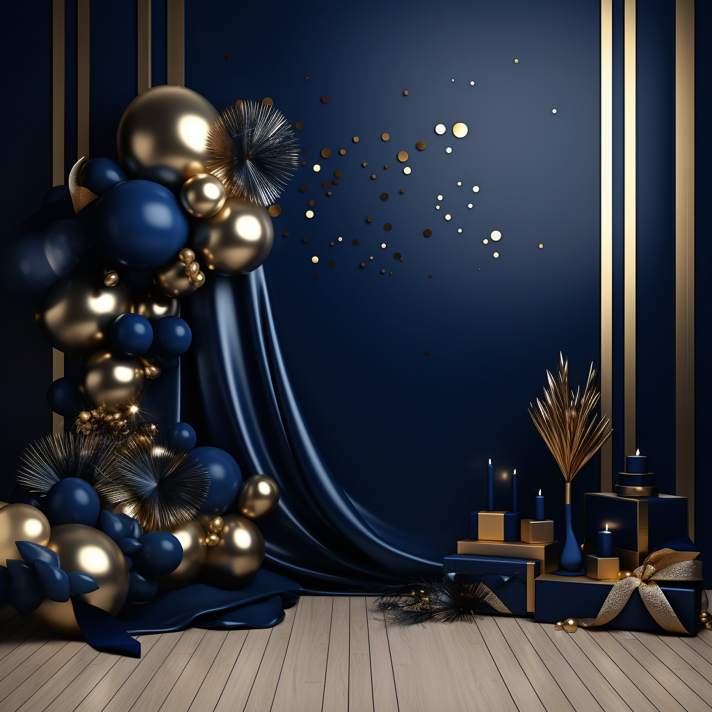 Elegant navy blue prom background