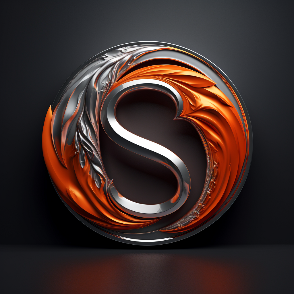 Orange Silver Signature Logo