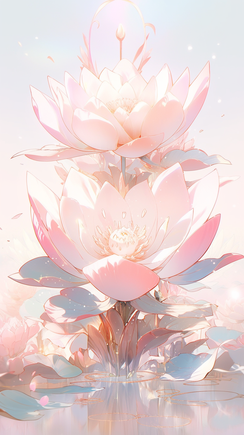 Blossoming lotus wings of talent