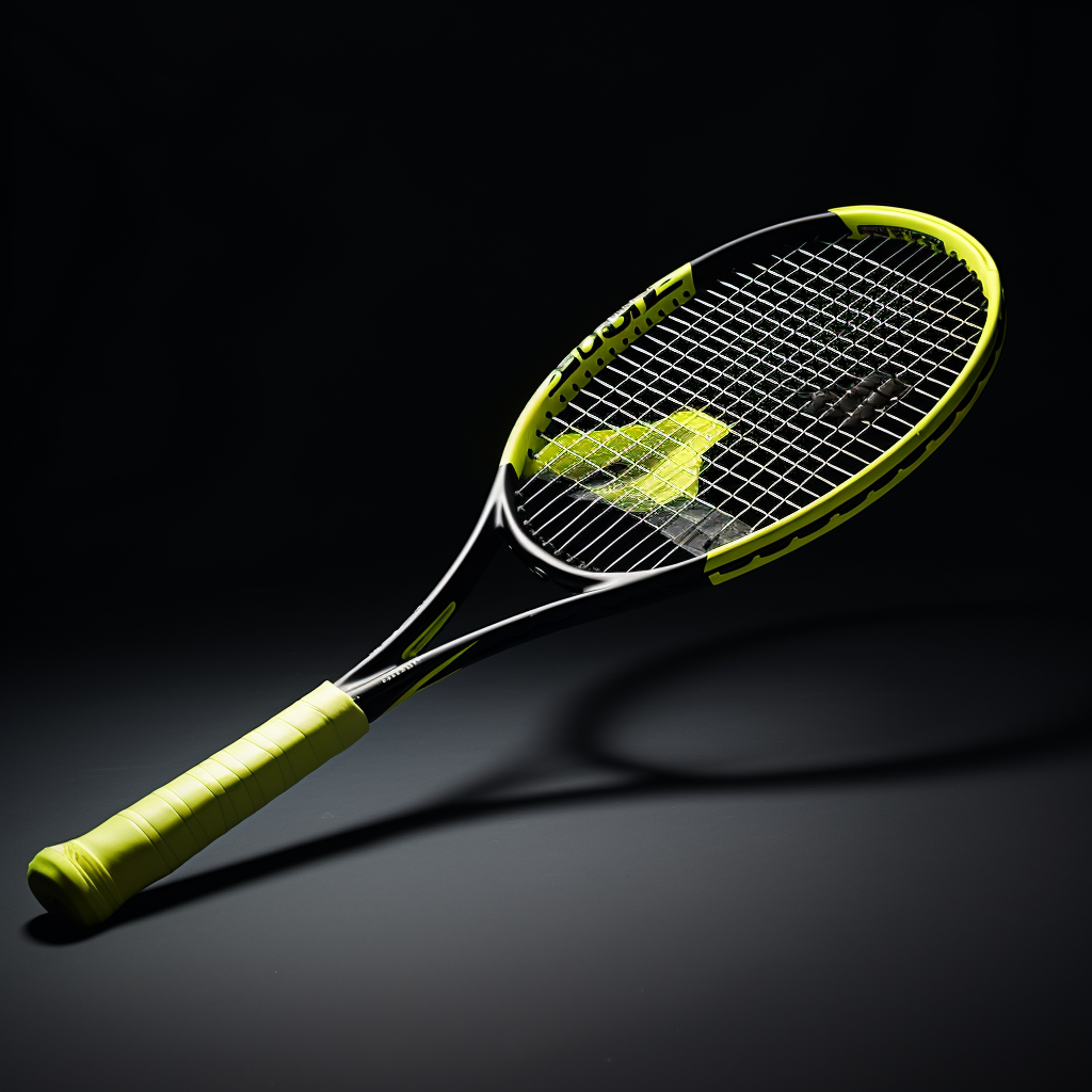 High-quality tennis racket on isolated background