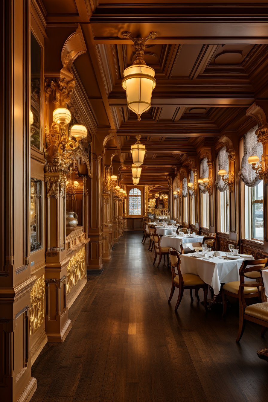 Interior of elegant Victorian hotel