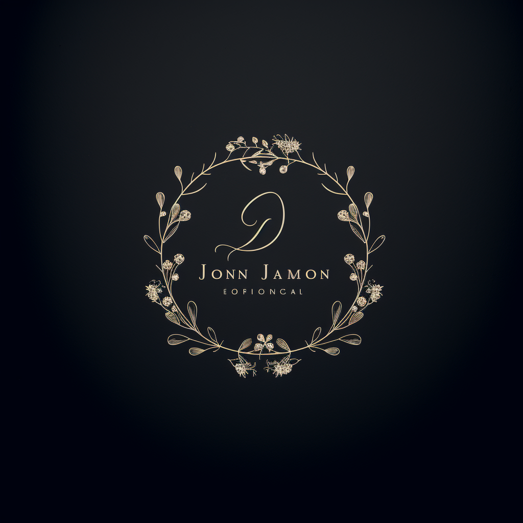 Elegant wedding photography company logo