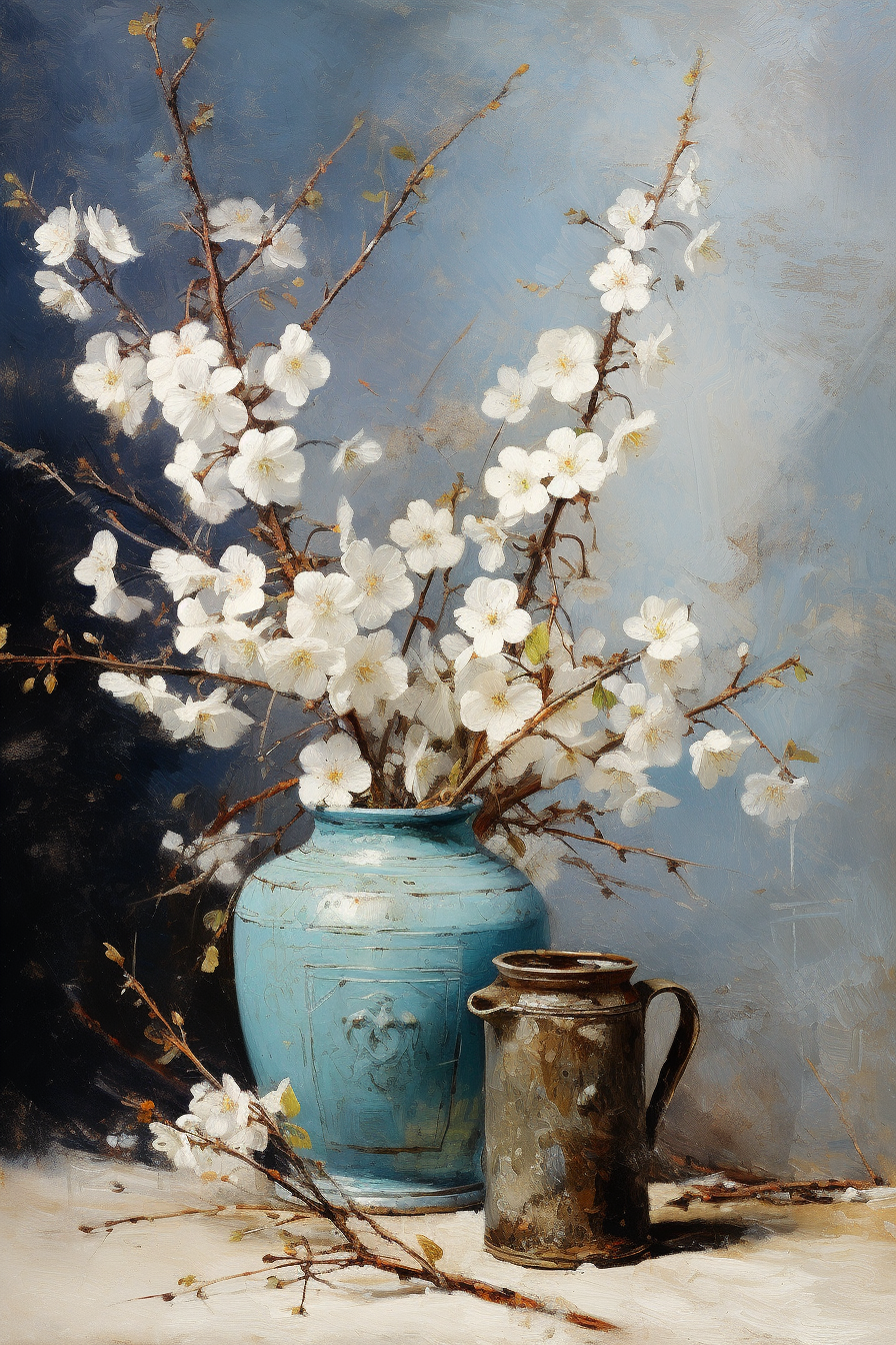 Elegant Winter Still Life with Flowers