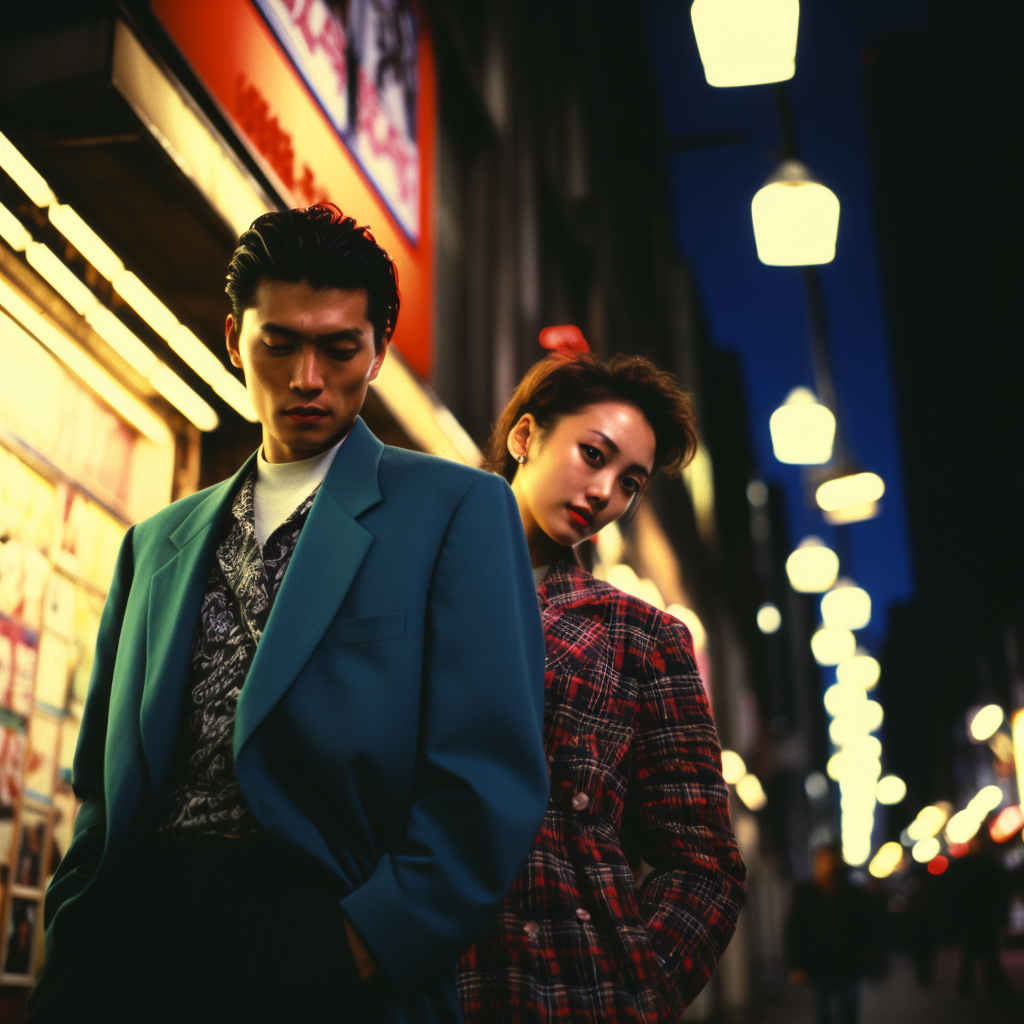 Elegant Yakuza Couple in Shibuya City