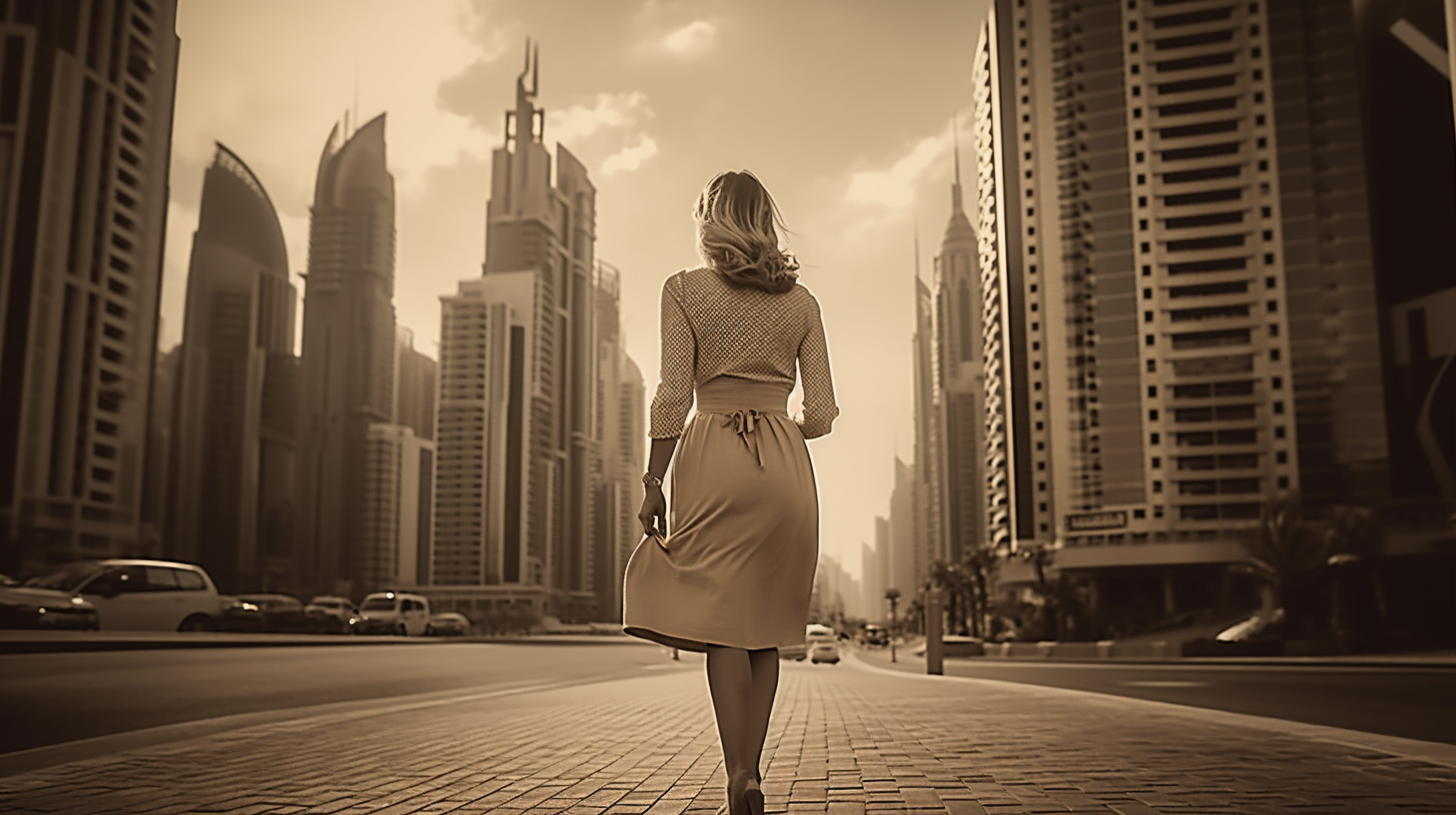 Graceful woman in Dubai