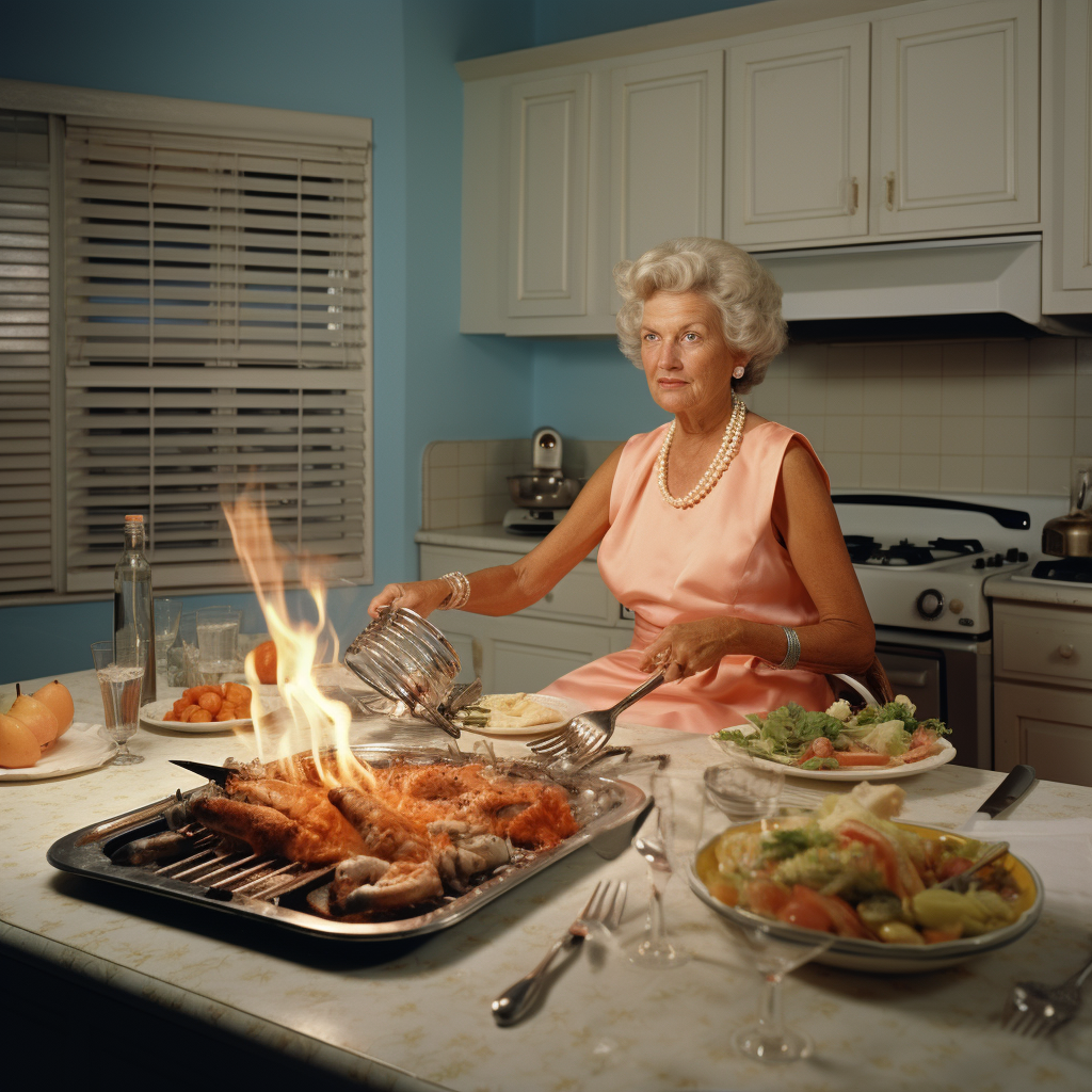 Sophisticated family enjoys dinner in elegant style