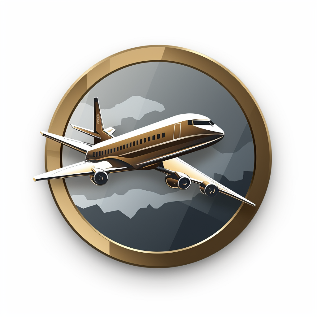 Elegant plane icon image