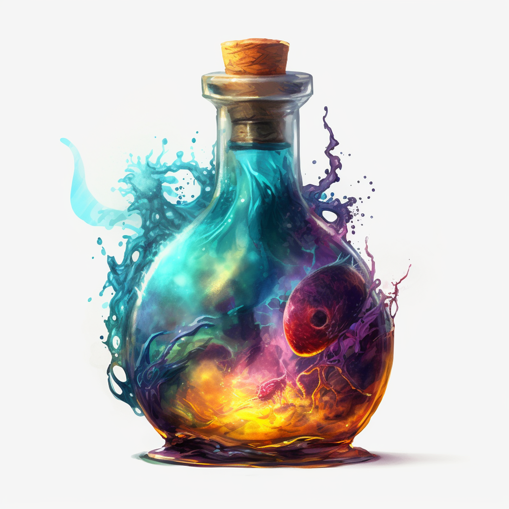 Stunning fantasy elemental potion in high definition