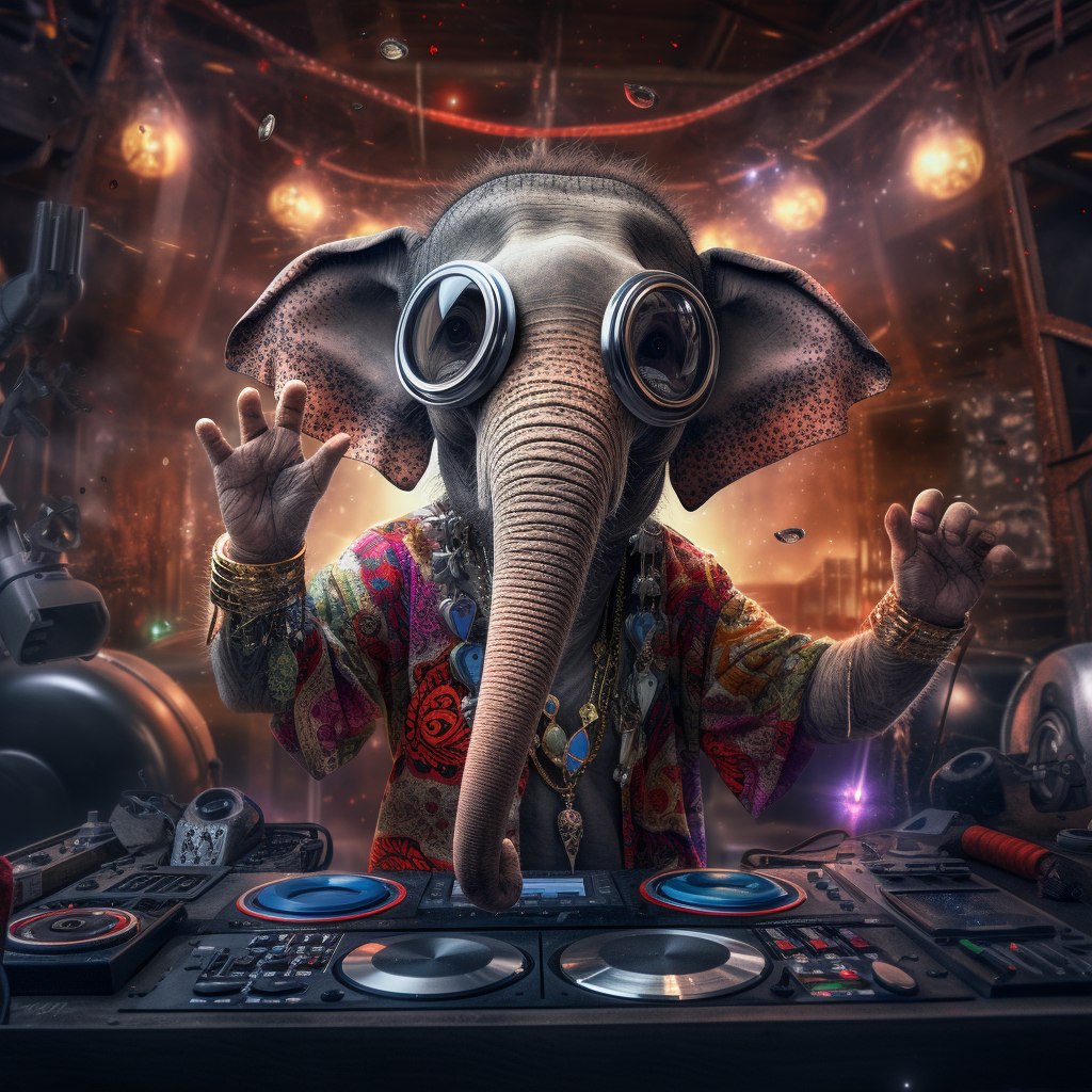 Elephant with Googly Eyes DJ