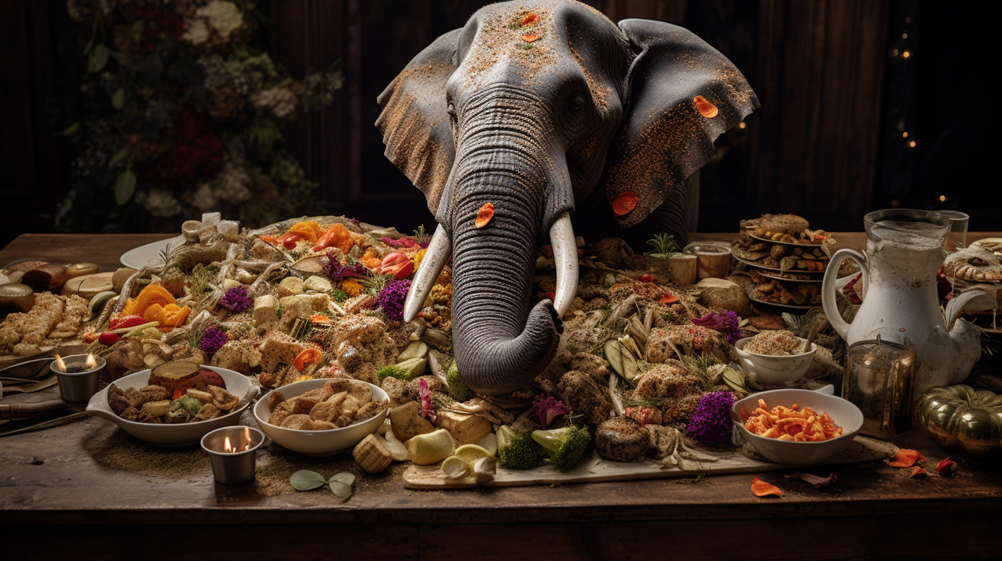 Savory Elephant Dish Ready to Savor